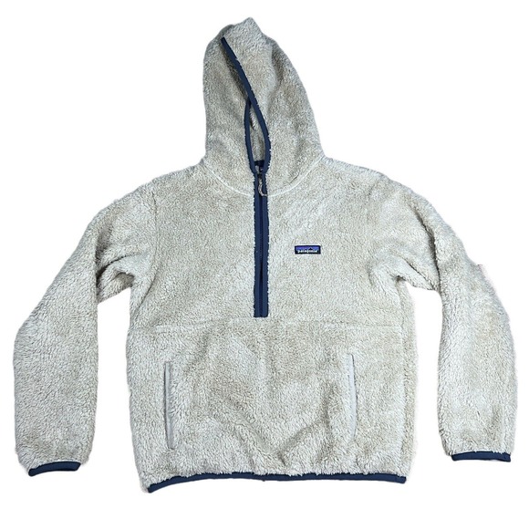 Patagonia Women's Los Gatos Hooded Fleece Pullover Sz Small Shroom Taupe EUC - Picture 1 of 6